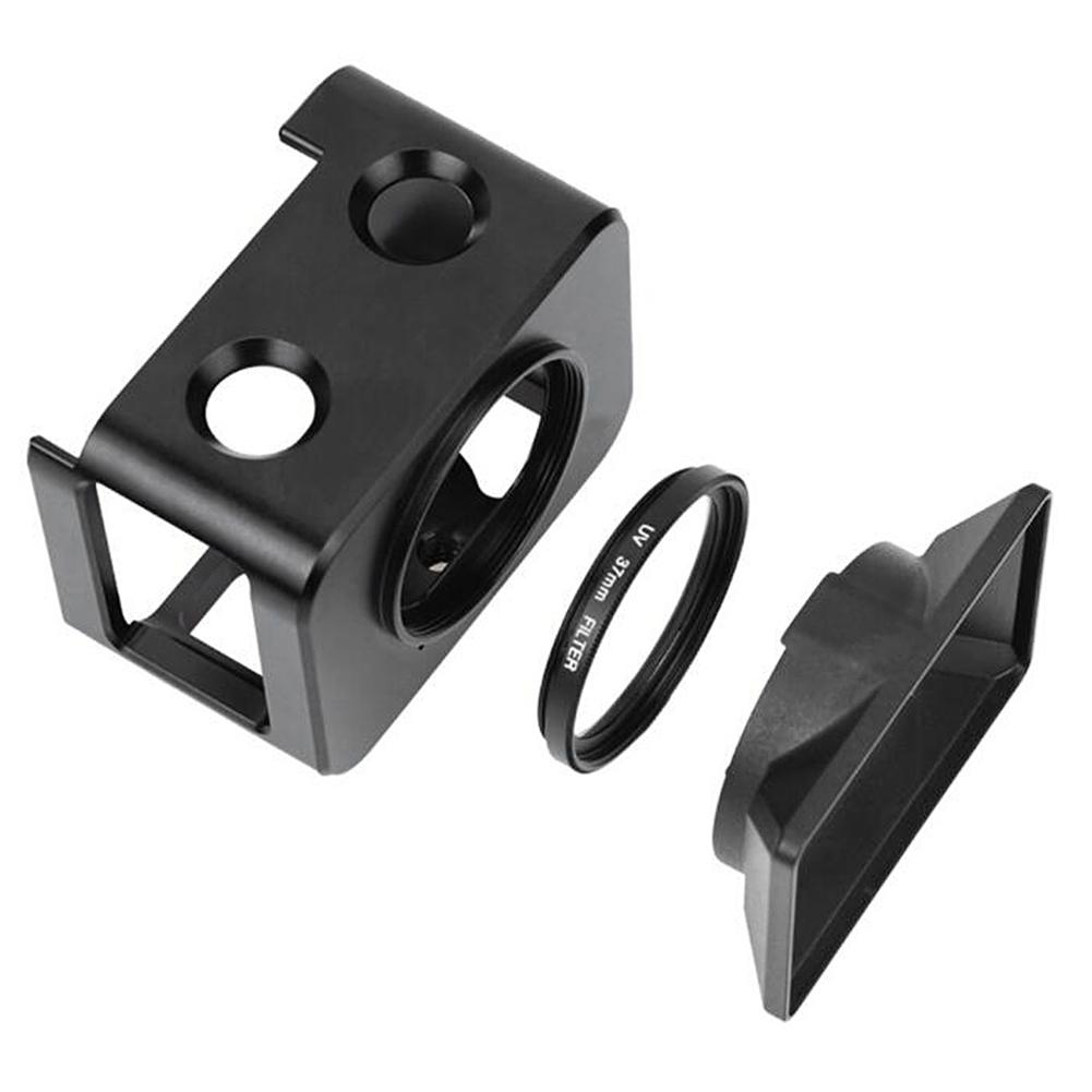 PU387B Aluminium Alloy Camera Protection Cage with UV Filter Lens Hood Sports Cameras Accessory for