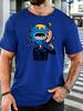 Trendy Streetwear Anime Pain Character Graphic Unisexs Cotton Crew Neck Short Sleeve Tee Loose Casual Urban Daily Male Wear Top
