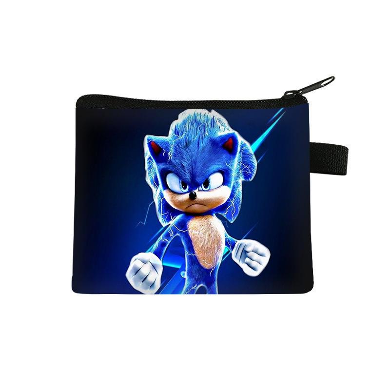 New Sonic Children's Change Bag Mini Bag Key Coin Headphone Bag Cute Cartoon Polyester Wallet