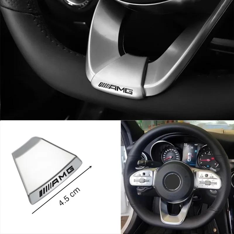 AMG Emblem Car Steering Wheel Sticker Accessories For Mercedes Benz Brabus Maybach Smart W204 GLC CLA W205 W203 W206 W108 W124