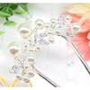 [Miaomyao] Hairpin U-Shaped Hair Ornament Japanese Style Yukata Kimono Pearl Hair Comb Flower Hair Accessory Silver Large Size