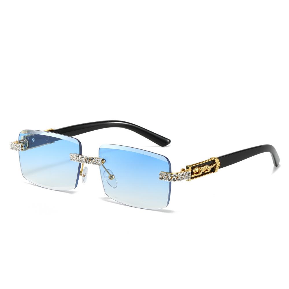 JYL TS Sunglasses Diamond Carved Square Hip-hop Street/8514 B-8948 кадет синий