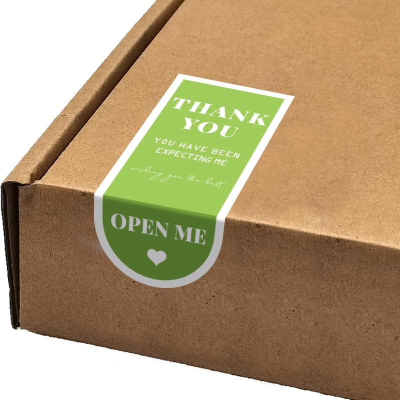 100-Pack Colored Thank You Stickers for Airplane Box Sealing and Packaging Decoration