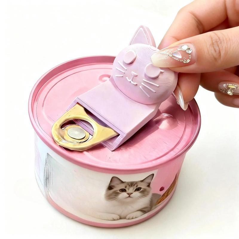 

1/4PCS Handheld Can Opener, Cat Shaped Can Opener, Suitable for Various Pull Tab Cans, Sturdy Kitchen Tools, Portable Can Opener
