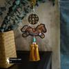 Floral Embroidery Sachet for the Year of the Horse, Bring Wealth and Safety, Car Hanging Ornament, Chinese Style Original Holiday Corporate Gift
