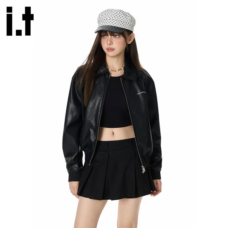 Женская вышитая куртка из искусственной кожи GROUND ZERO S