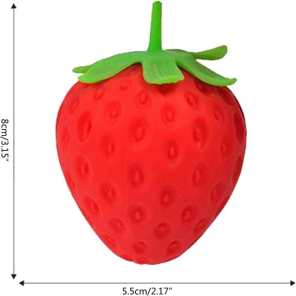 Cute Cute Shape Strawberry Squeeze Toy Soothing Texture Slow Rising Fidget Stress Ball Stress Relieving Ball Focus Improvement