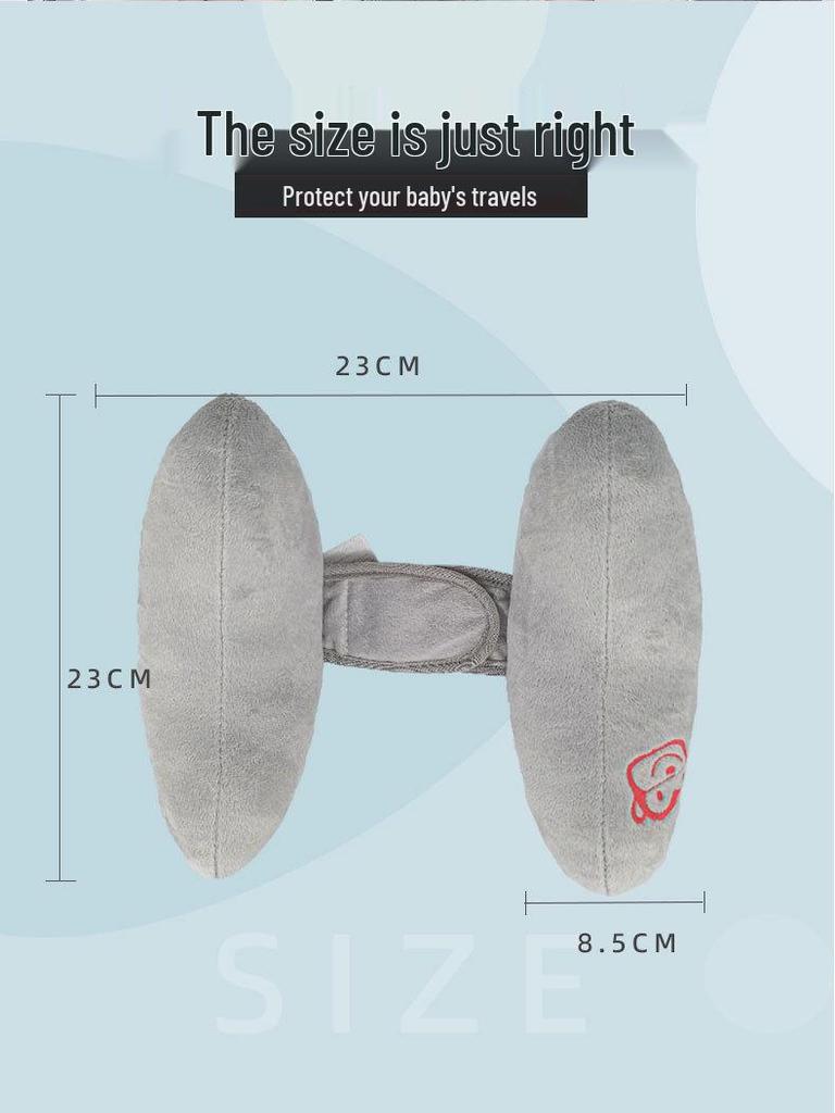 Banana-Shaped U-Shaped Neck and Head Support Pillow for Infant Strollers.