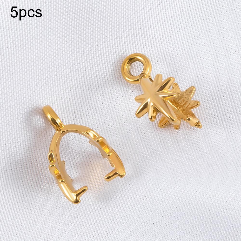 5 Stück 10 Stück Edelstahl-Anhänger-Klemmclip-Verschlusshaken für DIY-Halsketten-Schmuckherstellungsmaterial