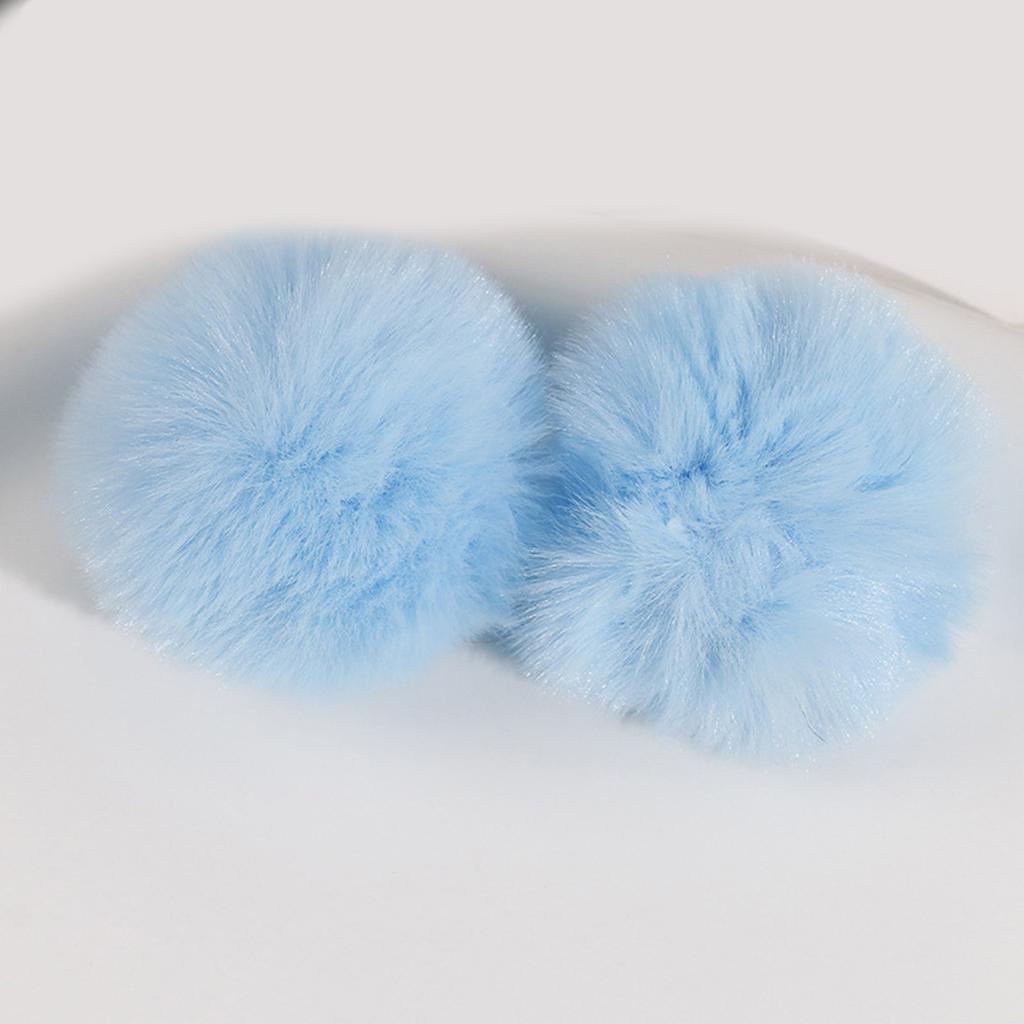 Imitate Rabbit Hair Pompoms Ball 10pcs Christmas Pompoms Keychain Car Pompon Garment Toy DIY Bag Earrings Keychain Decor