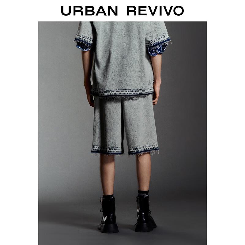 UR Men's Washed Straight-Leg Denim Shorts