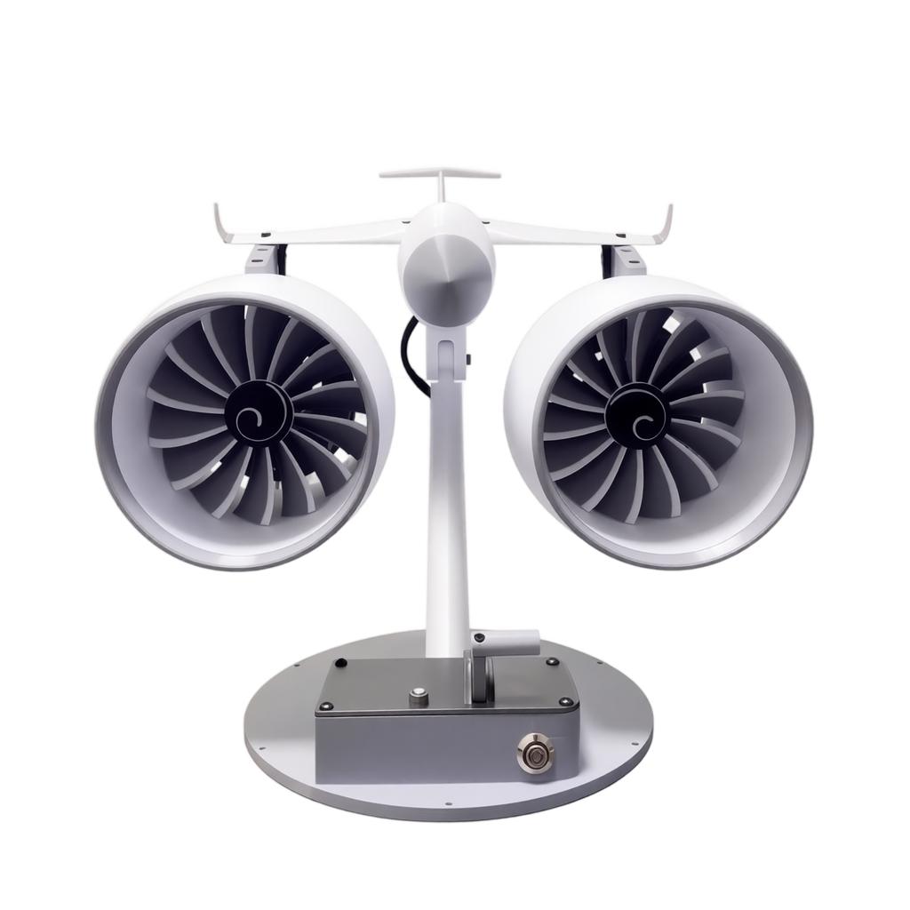 3D Printed Desktop Fan with Stepless Control and Brushless Motor, Aviation-Inspired Design, Gift