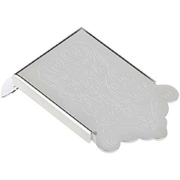 Dilwe Mandolin Tailpiece Bridge, Mandolin Guitar Tailpiece with Screws for 8 String Guitar Musical Instrument Part(Silver)