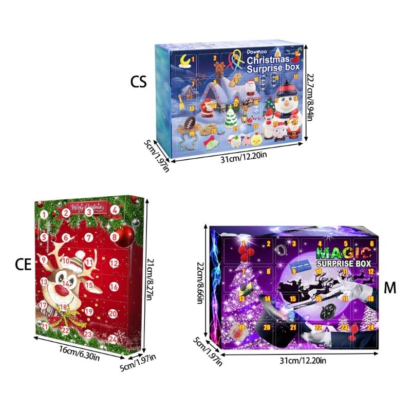 Weihnachts-Adventskalender 24 Tage Überraschungsspielzeug Täglicher Feiertags-Adventskalender Für Kinder Erwachsene Familie Partyzubehör