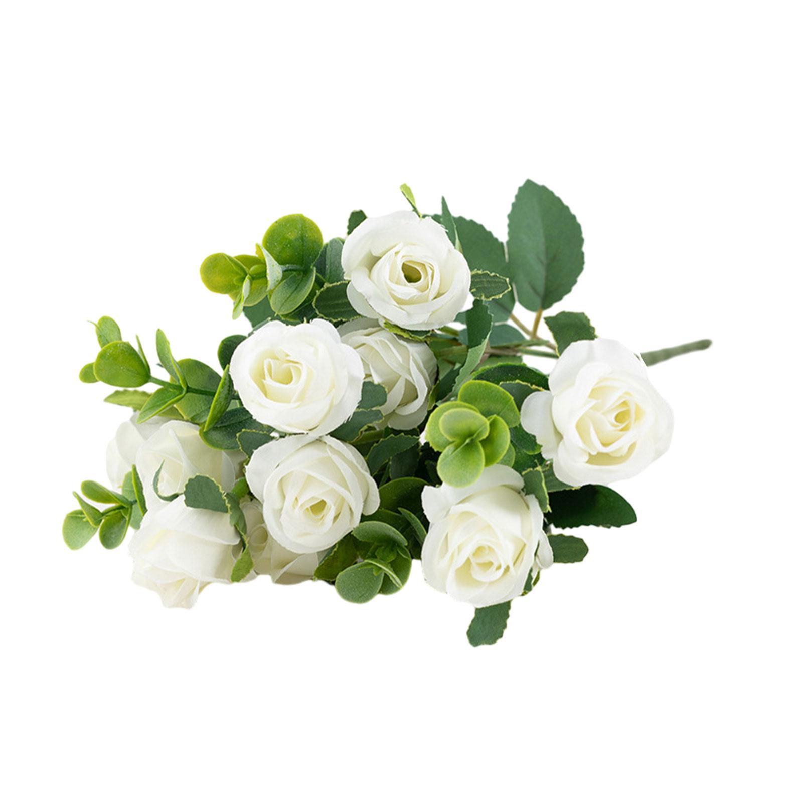 

Шелковые реалистичные искусственные цветы для украшения, реалистичная атмосфера в любом месте, искусственные растения белый