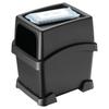 Carmate Car Trash Can with Tray Made In DZ573 (Includes Anti-Tip Support), Black, Japan,
