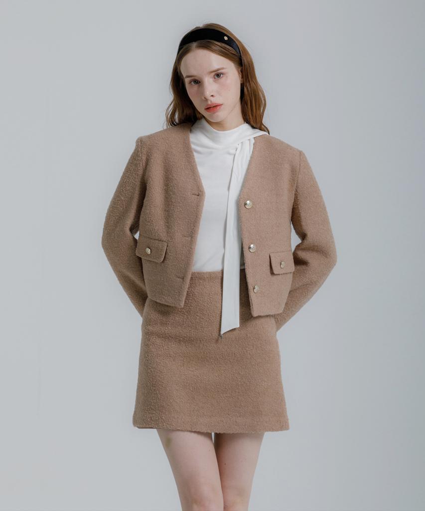 Eilubeu Boucle Mini Skirt Aaqksk101P