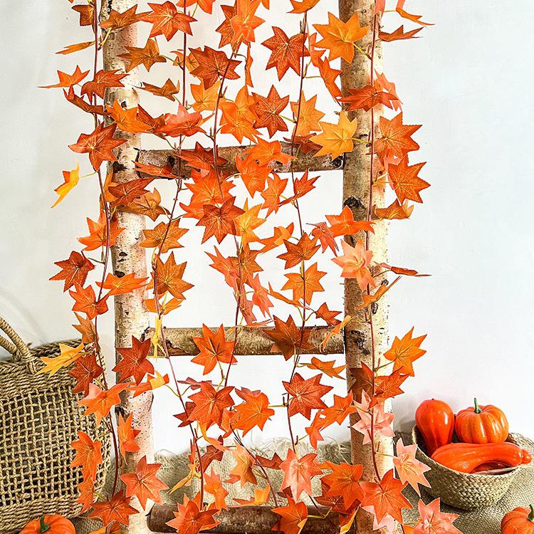 Rattan Pothos Artificial Green Vines: Leaf & Floral Decoration for Pipes and Air Conditioners