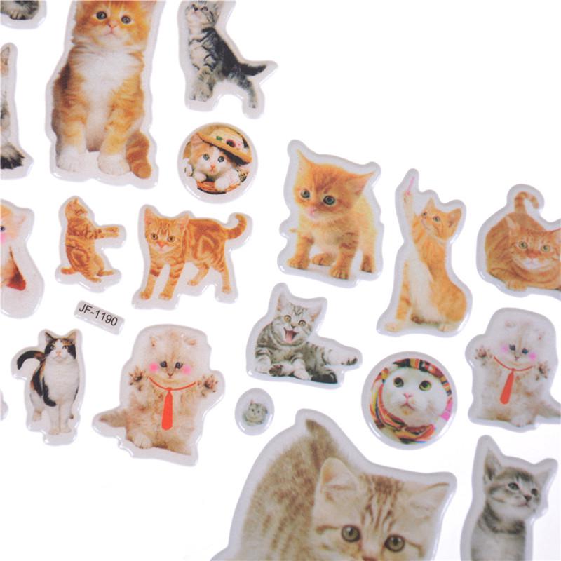 3 Sheets Kawaii Cats Animals Scrapbooking Bubble Puffy Stickers Reward KidYJK0 3 Sheets Kawaii Cats Animals Scrapbooking Bubble Puffy Stickers Reward KidYJK0