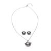 Halloween Ornaments Personalized Jewelry Set, Vintage Ghost Sickle Skeleton Bat Necklace Earrings 3-Piece Set