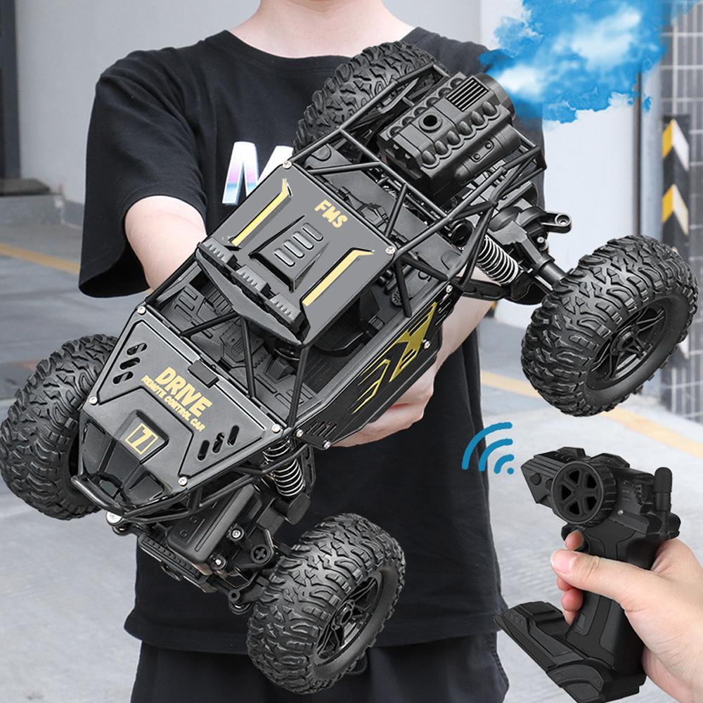 New 4/6Wdrc Car With Led Lights 2.4G Cross-Country Climbing Spray Racing Car Remote Control Electric Car Fall Resistant Boy Toys