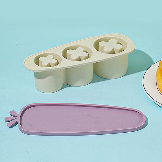 Yousheng Flower-Shaped Ice Mold Tray with Lid Carrot Design Food Grade Stackable Ice Cube Shape Mold Coffee Glass Ice Cube Maker