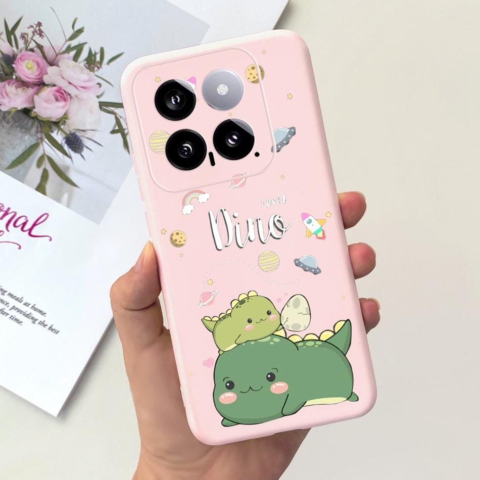 For Xiaomi 14 Phone Case Xiaomi Mi 14 5G Mi14 2024 Cute Cat Cartoon Jelly Silicon Soft Protective Back Cover