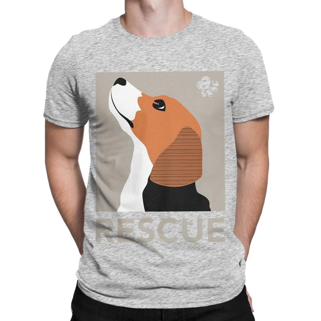 Rescue Beagle Funny 100 Cotton Tshirt Beagle Tees Tops For Unisex