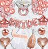 Bachelorette Party Decoration Bridal Shower Rose Gold Backdrop Party Balloon Diamond Ring Balloon Bridal Veil