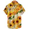 Oversized Shirt Hawaiian Beach Holiday Flower Painting Pattern Summer Casual Man Top Breathable Mens Design Clothing New