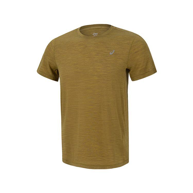 ASICS T-Shirts Men's Dark Brown Crew Neck Moderate Straight Fit 2031F533-200