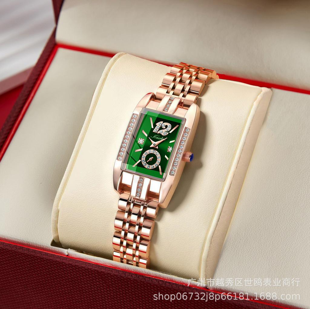 Casaro Fashion Square Watch Women'S Fashion Light Luxury Watch Delicate Steel Belt Waterproof Quartz Watch
