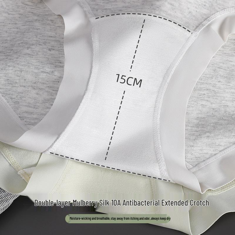 10A Xinjiang Cotton Seamless Women's Briefs - Pure Cotton, Comfortable, Breathable, Mid-Waist, Hip-Lifting Design