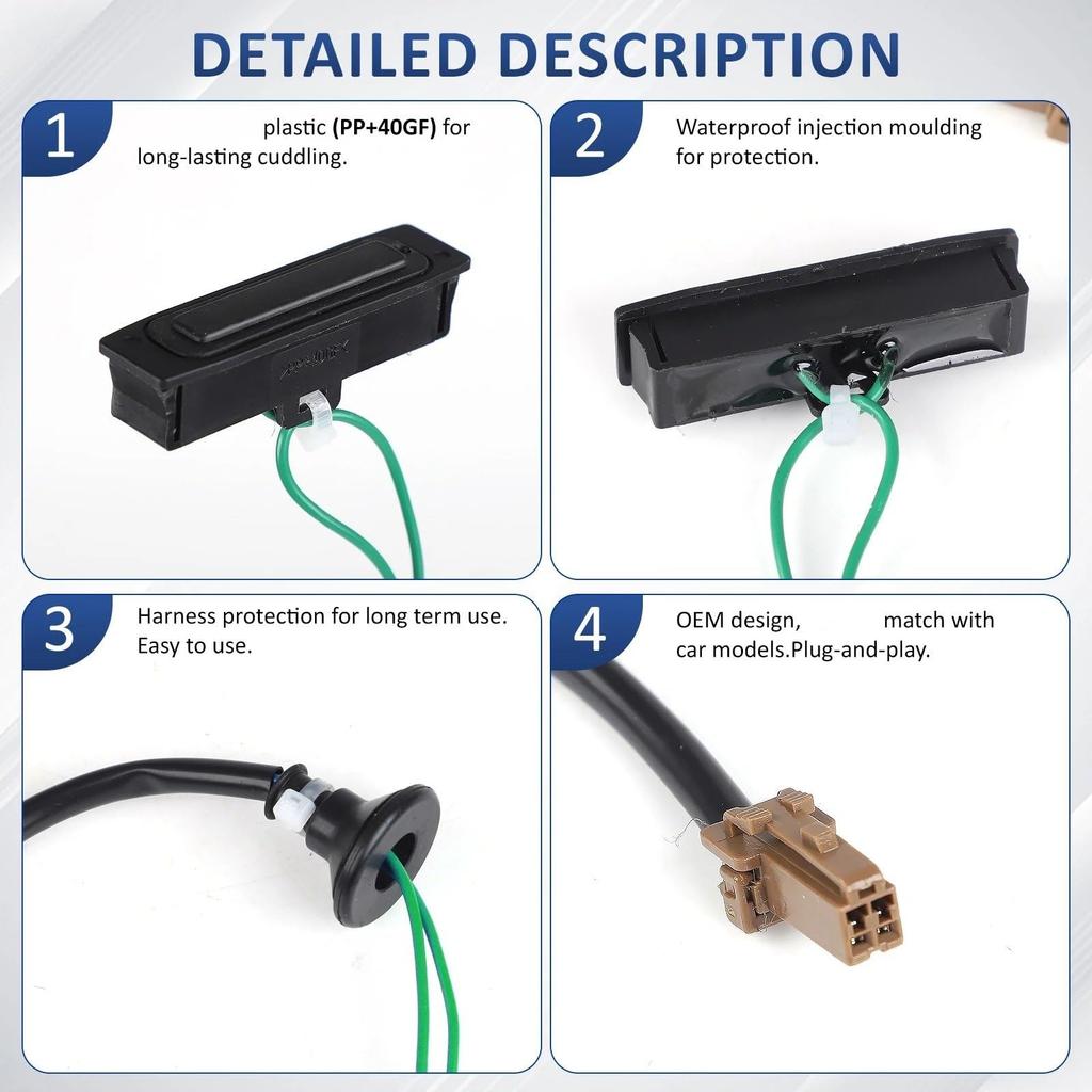Vehicle Tailgate Switch Trunk Lock Release Handle Switch for Subaru Forester Legacy Outback Crosstrek