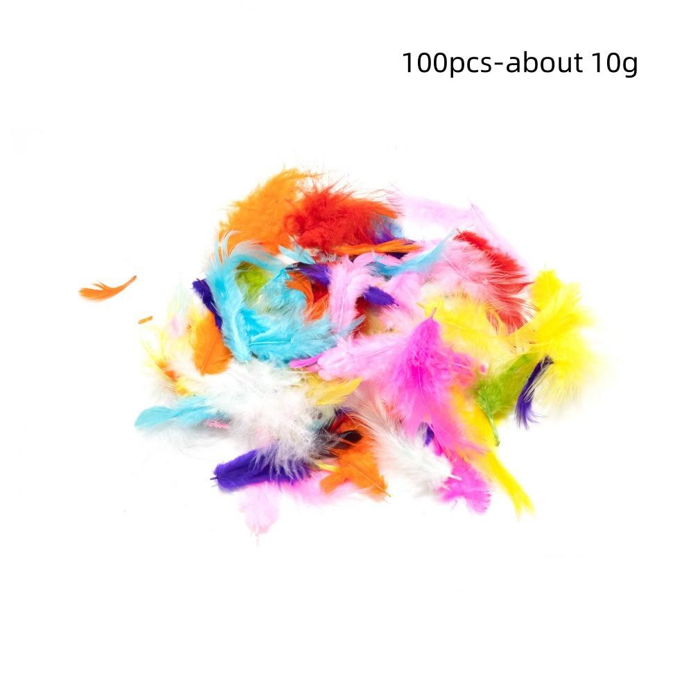 100PCS Small Goose Feathers for DIY Crafts 5-8cm Coloed Swan Plumes Wedding Party Handicraft Accessories Dream Catcher Feathers