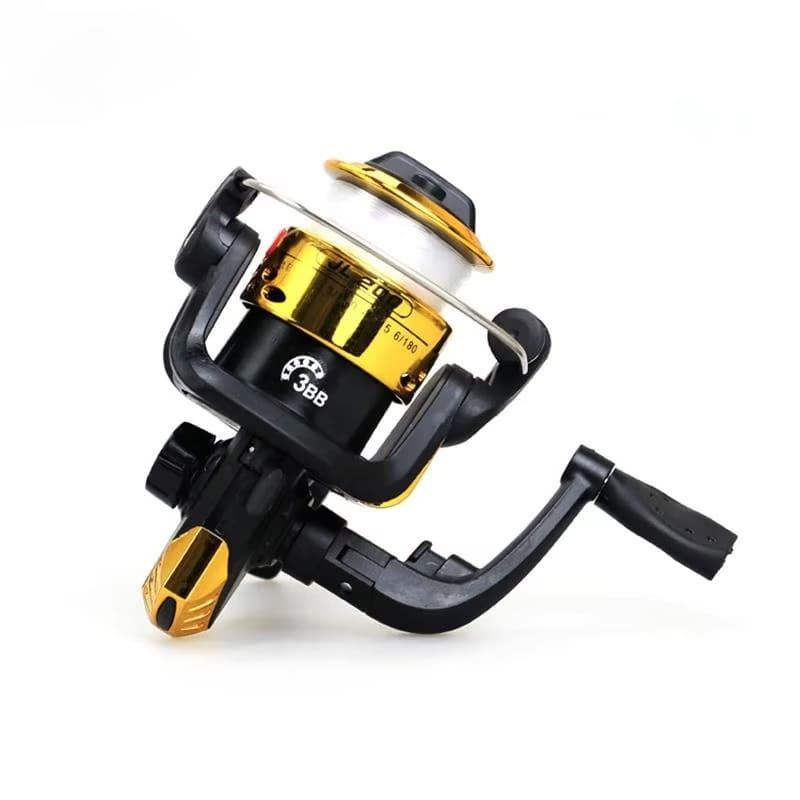 New Folding Fishing Reel 5.2:1 Spinning Reel with 60m 0.35mm Fishing Line Large Diameter Line Roller Casting Wheel Vessel Bait