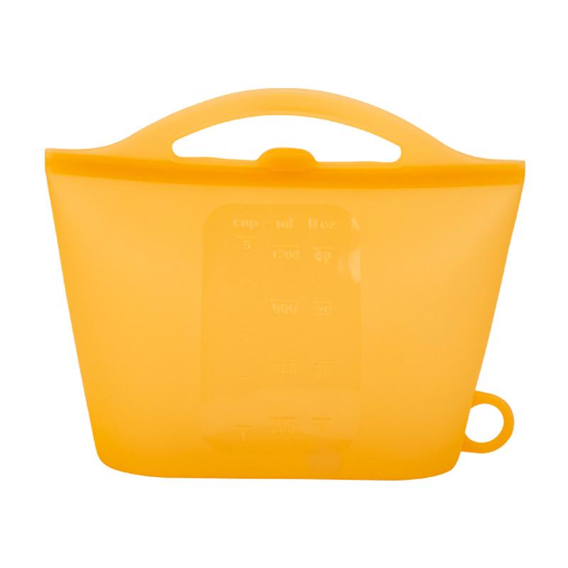 Silicone Reusable Food Bag Freezer Food Container Heat Resistant Leakproof Fresh Keeping Bags Sub-packing Sealing Bags