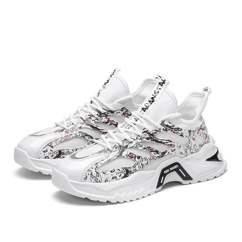 

Мужская повседневная спортивная обувь, дышащая сетка, мягкая и легкая, модная обувь для бега, баскетбола, тенниса, мужская спортивная обувь 44 белый