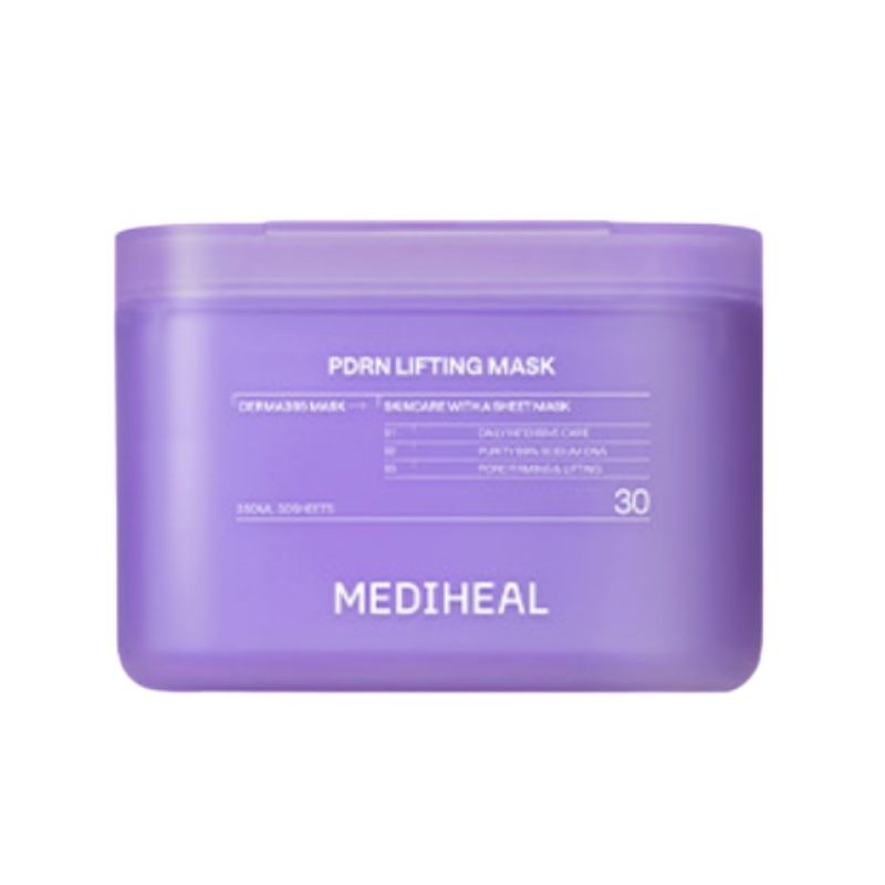 MEDIHEAL Derma 365 PDRN Pore Firming Mask 30 Sheets – Elasticity Boosting & Pore Care Daily Sheet Mask