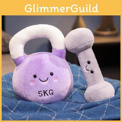 Adorable Plush Kettlebell And Dumbbell Toy Figurines Perfect For Gym Decor And Gifts
