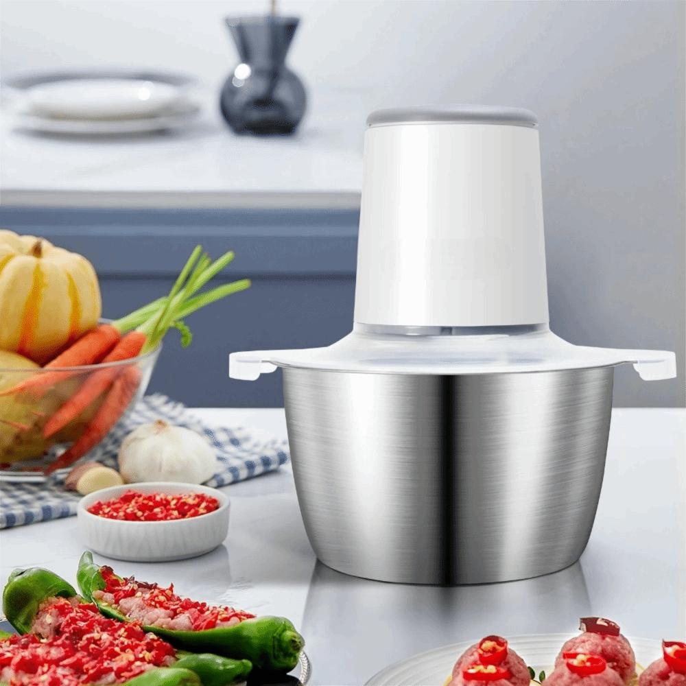 Wireless Electric Food Chopper USB Charging 2 L Automatic Food Processor Stainless Steel Large Capacity Meat Mincer Baby Food