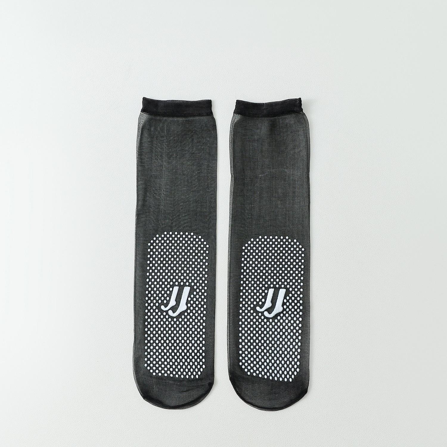 

Новые женские эластичные длинные носки, силиконовые нескользящие летние ультратонкие прозрачные шелковые носки с кристаллами, невидимые короткие носки с защитой от крючка