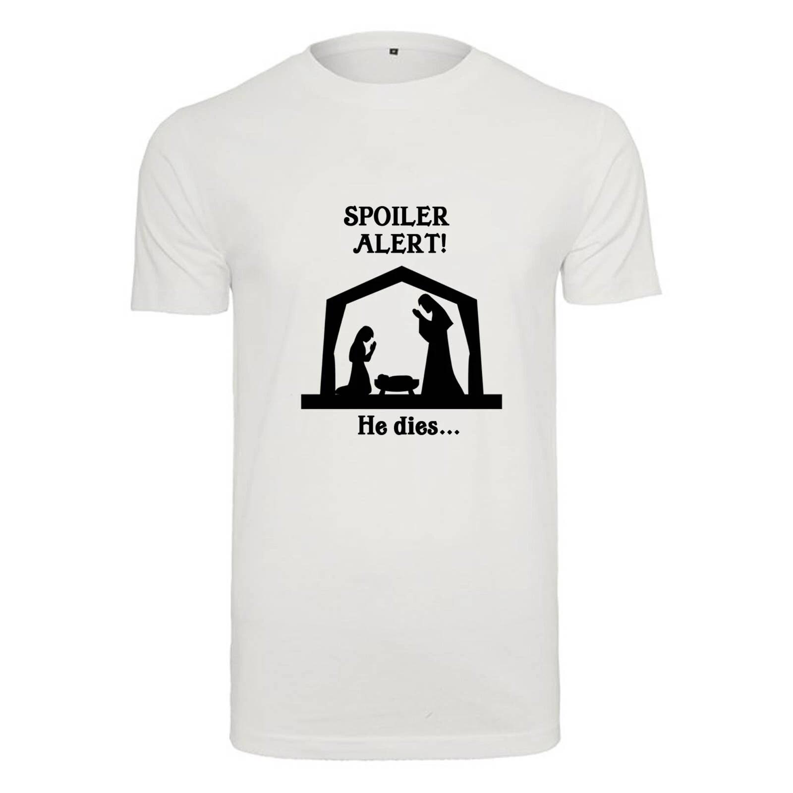 Unisex T-Shirt- Spoiler alert - Novelty Funny Humour Secret Santa M