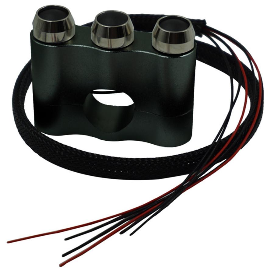 7/8" 22mm Motorcycle ATV Motorbike 3in1 Self-Return+Manual-Return Switch Button