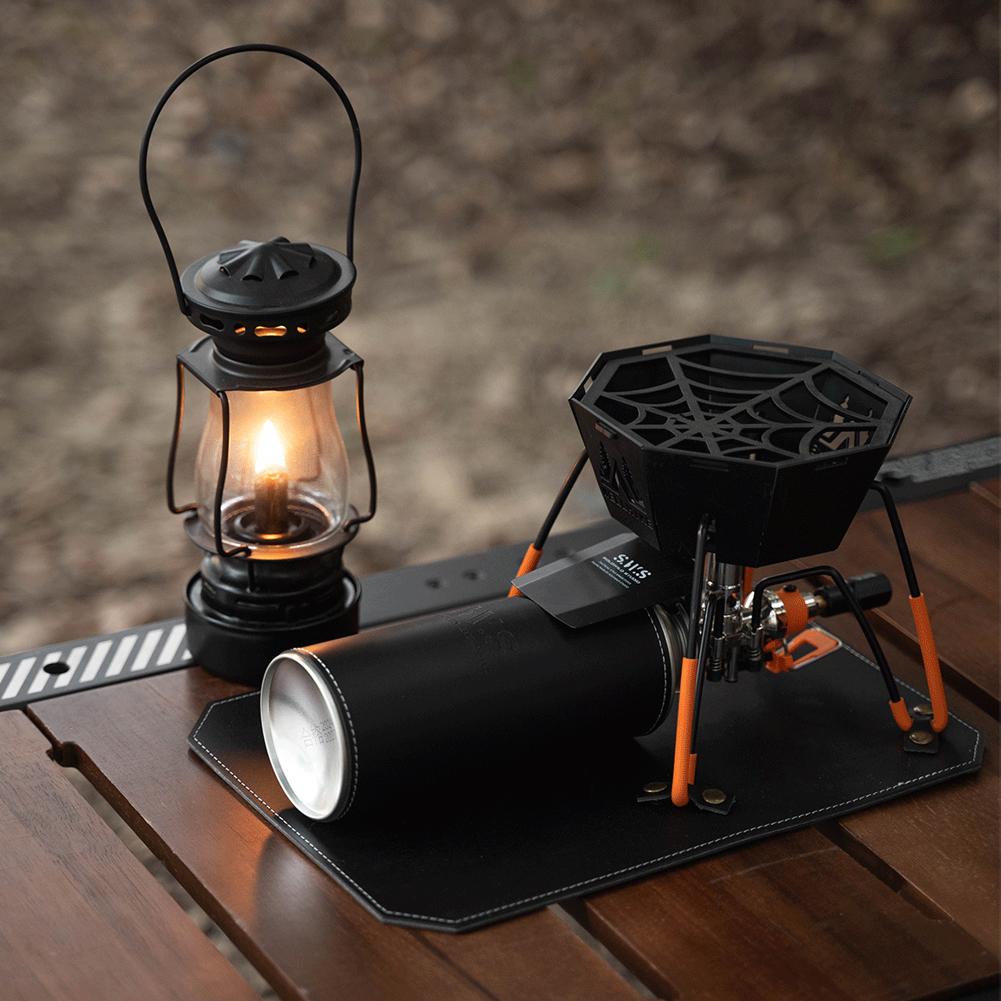 Handmade Pedestal Pad PU Gas Tank Protective Leather Sleeve Cooking Stove Mat for Soto ST-310 Stove Accessories