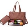 High-Quality Insulated Black Diamond Lattice Lunch Bag, Handbag, and Crossbody Tote