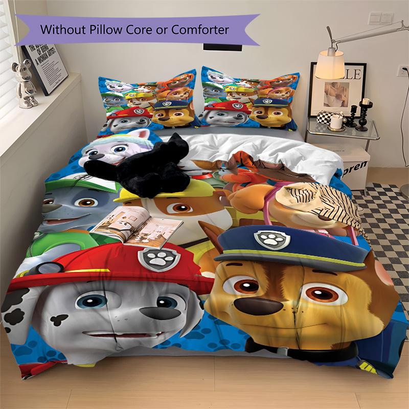 Paw Patrol Bedding 3 Piece Set Hd Print Duvet Cover Pillowcases For Teens Adult Bedroom Decoration Christmas Gift C9211930