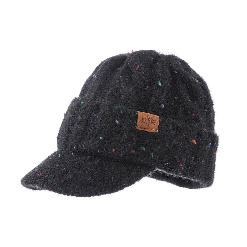 Autumn and Winter Cute Colorful Sequined Cap Outdoor Leisure Windproof Warm Ear Protection Wool Hat
