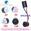 TZT 10/30pcs 3V 5V 12V Active Buzzer Magnetic Long Continous Beep Tone 12*9.5mm New And Original For Arduino Mini Plug Speaker