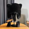 Women's Winter Fluffy Lei Feng Hat with Raccoon Tail and Faux Fur Ear Flaps